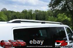 FITS VW T5 T6 Transporter Roof Rack Rails/Cross Bars Set SWB SATIN SILVER OE