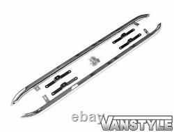 Fits Vw T5 Transporter Swb 1015 Sportline Angled Trapezoid Side Bar Stainless