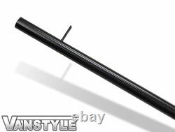 For Vw T6 T6.1 Transporter 15 Swb 60mm Straight Cut Gloss Black Steel Side Bars