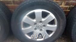 Genuine Set of VW TRANSPORTER T5 16 Miyato Alloy Wheels + Steel Spare