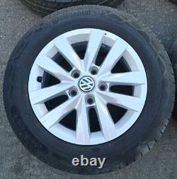 Genuine Vw Volkswagen T6 Highline 16 Clayton Alloy Wheels T5 Van Tyres