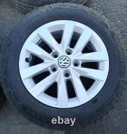 Genuine Vw Volkswagen T6 Highline 16 Clayton Alloy Wheels T5 Van Tyres