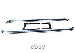 Polished Side Step Rail Protection Bar Chrome For VW Transporter T5 T6 SWB 2003+