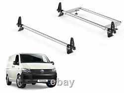 Rhino Delta 2 Bar Roof Bars Ladder Roller for VW Transporter T6 SWB, Tailgate