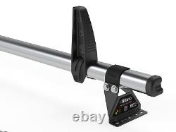 Rhino Delta 2 Bar Roof Bars and Ladder Roller for VW Transporter T6 SWB Tailgate