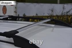 Roof Rails BLACK + Cross Bars SILVER For VW Transporter T5 2004 2015 SWB Rack