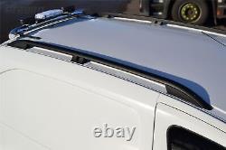 Roof Rails BLACK + Cross Bars SILVER + Stops For VW Transporter T6 2015+ SWB Van