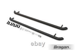 Side bars Curved To Fit Volkswagen Transporter T6.1 SWB 2020+ Stainless BLACK
