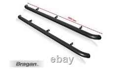 Side bars Curved To Fit Volkswagen Transporter T6.1 SWB 2020+ Stainless BLACK