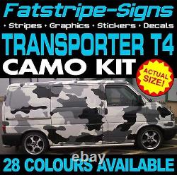 To fit VW TRANSPORTER T4 CAMO GRAPHICS STICKERS STRIPES DAY VAN CAMPER SWB LWB