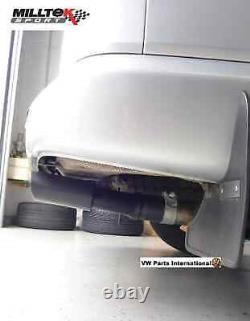 VW Transporter T5 SWB Milltek Sport Res Cat DPF Back Exhaust Twin Black Oval Tip