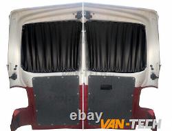 VW Transporter T5 T5.1 Blackout Interior Full Curtain Pack Barn Door SWB BLACK