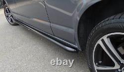 Barres Latérales En Acier De Style Oe En Poudre Noire Pour Volkswagen Transporter T5 Swb