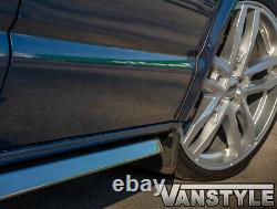 Convient pour VW T5 Caravelle SWB 1015 Sportline - Barre latérale trapézoïdale angulaire en acier inoxydable
