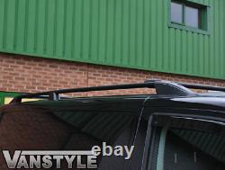 Pour Vw T6 15 Transporter Swb Black Roof Bars & Cross Bar Set Roof Rack Pas De Percement