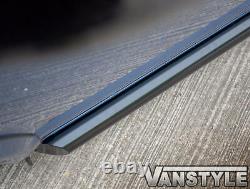 Pour Vw T6 Transporter 1519 Swb Gloss Black Steel Side Protection Bars Slash Cut